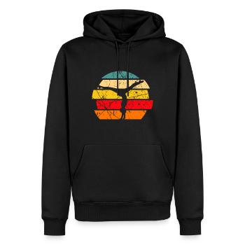 Gymnastique gymnaste - Sweat à capuche Premium bio Homme - noir - Devant - Nico (187cm)