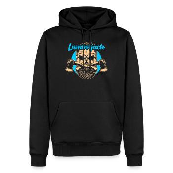 Lumberjack Holzarbeiter Und Holzbearbeitung - Männer Premium Bio Hoodie - Schwarz - Vorne - Nico (187cm)