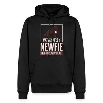 Terre-Neuve Newfie chiot chiot propriétaire propriétaire - Sweat à capuche Premium bio Homme - noir - Devant - Nico (187cm)