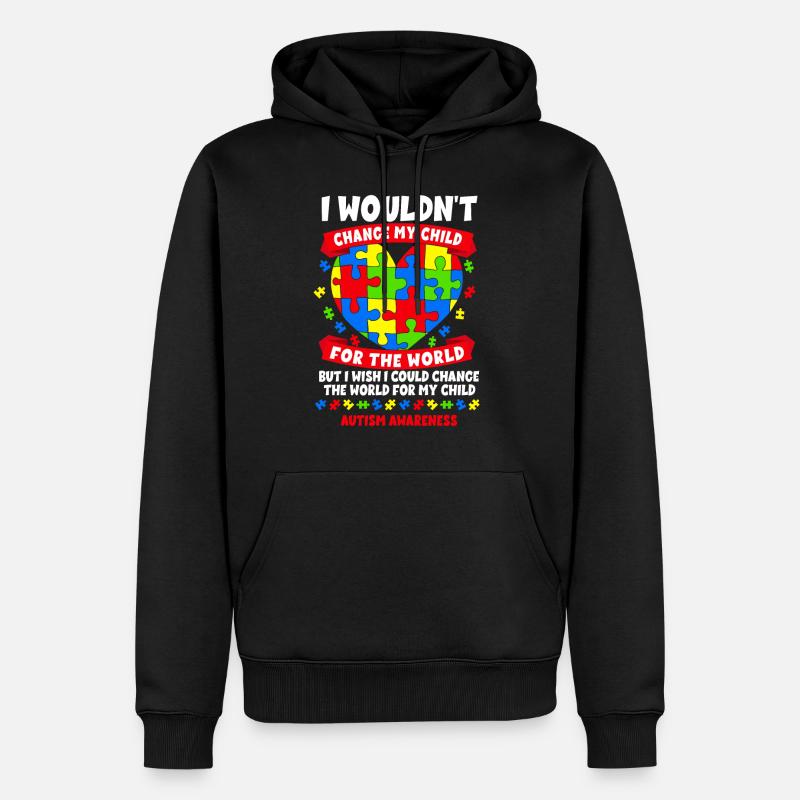 Autisme Conscience - Sweat à capuche Premium bio Homme - noir