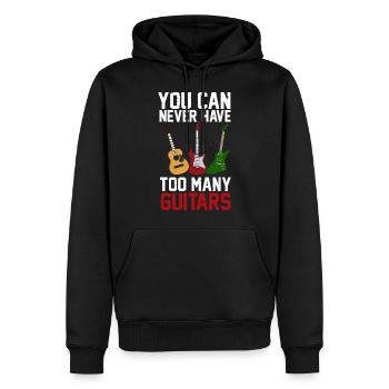Too Many Guitars Electric Acoustic Guitar Player G - Männer Premium Bio Hoodie - Schwarz - Vorne - Nico (187cm)