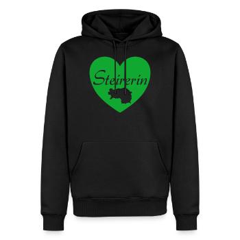 Steirerin Steiermark Österreich Geschenk - Männer Premium Bio Hoodie - Schwarz - Vorne - Nico (187cm)
