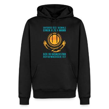 Kasachstan Kasache Kazakhstan Adler Aussiedler - Männer Premium Bio Hoodie - Schwarz - Vorne - Nico (187cm)