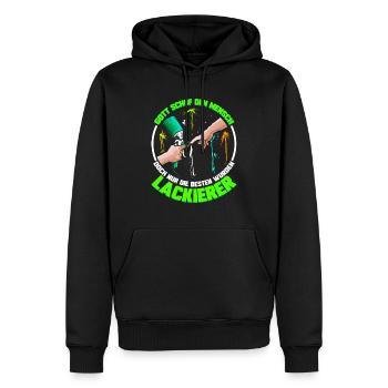 Gott schuf den Lackierer - Lustiges Autolackierer - Männer Premium Bio Hoodie - Schwarz - Vorne - Nico (187cm)