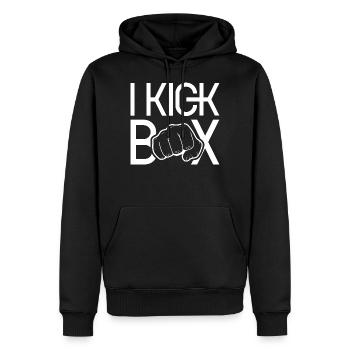 Ich Kickboxe Kickboxer Kickboxen Kickboxing - Männer Premium Bio Hoodie - Schwarz - Vorne - Nico (187cm)