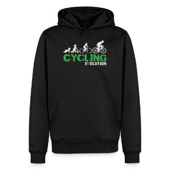 Cycling Evolution Bike Entwicklung Radfahrer - Männer Premium Bio Hoodie - Schwarz - Vorne - Nico (187cm)