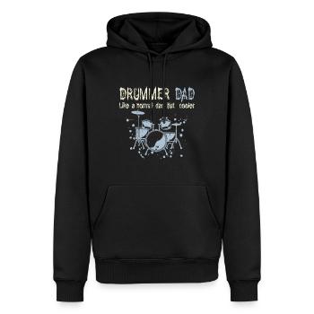 Schlagzeug Papa - Männer Premium Bio Hoodie - Schwarz - Vorne - Nico (187cm)