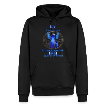 Opas Junge, Gedenken Engel Erinnerung Geschenk - Männer Premium Bio Hoodie - Schwarz - Vorne - Nico (187cm)