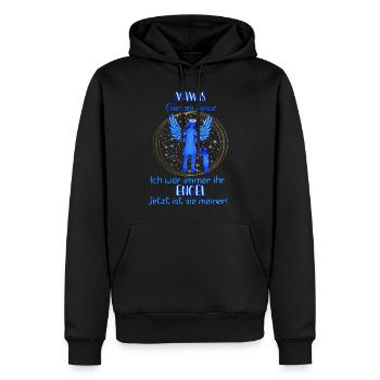 Mamas Junge, Gedenken Engel Erinnerung Geschenk - Männer Premium Bio Hoodie - Schwarz - Vorne - Nico (187cm)