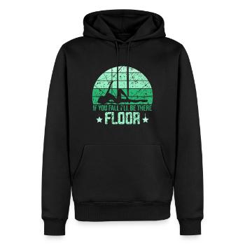 Pole Dance - Sweat à capuche Premium bio Homme - noir - Devant - Nico (187cm)