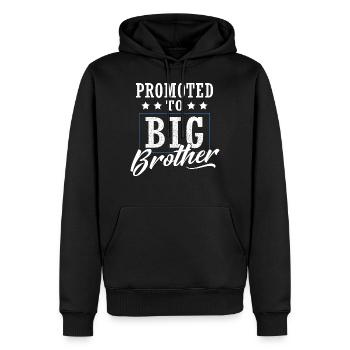 Promoted To Big Brother - Men’s Premium Organic Hoodie - black - Front - Nico (187cm)