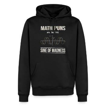 Mathematik Sinus Algebra Koordinatensystem Graph - Männer Premium Bio Hoodie - Schwarz - Vorne - Nico (187cm)