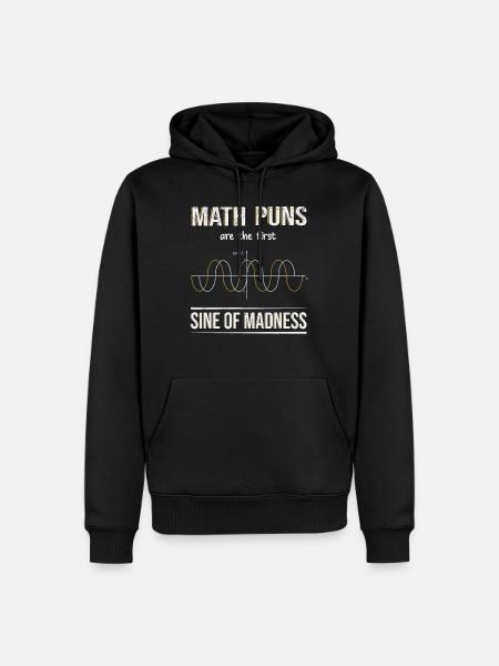 Mathematics Sinus Algebra Coordinate System Graph - Men’s Premium Organic Hoodie - black