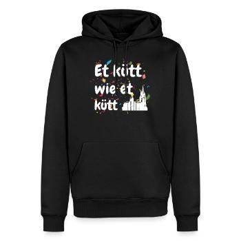 Et kütt wie et kütt Kölsche Sprache Köln - Männer Premium Bio Hoodie - Schwarz - Vorne - Nico (187cm)