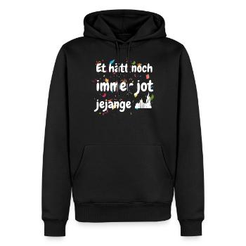 Et Hät Noch Immer Jot Jejange Kölsch Köln - Männer Premium Bio Hoodie - Schwarz - Vorne - Nico (187cm)