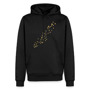 Sternschnuppe Stern Sterne - Männer Premium Bio Hoodie - Schwarz - Vorne - Nico (187cm)