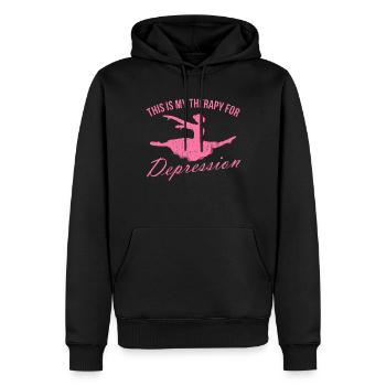 Ballett Therapie Spruch Balletttanz Spruch - Männer Premium Bio Hoodie - Schwarz - Vorne - Nico (187cm)