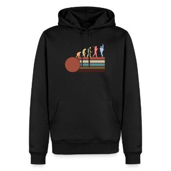 karate - Men’s Premium Organic Hoodie - black - Front - Nico (187cm)