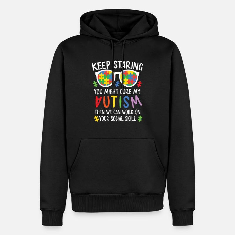 Autismus Bewusstsein - Männer Premium Bio Hoodie - Schwarz
