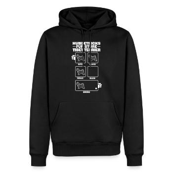 Tibet Terrier Hundetricks Terrier Hunde Geschenk - Männer Premium Bio Hoodie - Schwarz - Vorne - Nico (187cm)