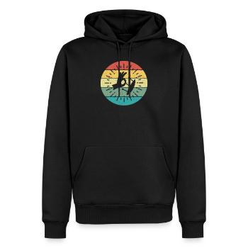 Rétro Vintage Acupuncturist Acupuncture - Sweat à capuche Premium bio Homme - noir - Devant - Nico (187cm)