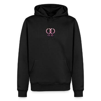 Lesbian Symbols Double Female Sign - Männer Premium Bio Hoodie - Schwarz - Vorne - Nico (187cm)