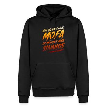 Mofa Mofafahrer Moped Mopedfahrer Geschenk - Männer Premium Bio Hoodie - Schwarz - Vorne - Nico (187cm)