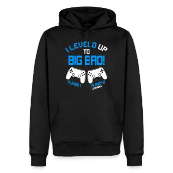 Endlich Big Bro - Video Games Gaming Bruder - Männer Premium Bio Hoodie - Schwarz - Vorne - Nico (187cm)