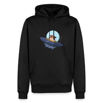 Ufo Meerschwein Meerschweinchen Liebhaber - Männer Premium Bio Hoodie - Schwarz - Vorne - Nico (187cm)