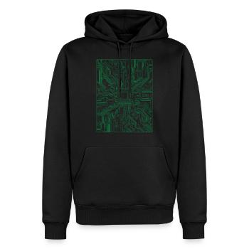 PROCESSEUR Ordinateur-carte mère Informaticien - Sweat à capuche Premium bio Homme - noir - Devant - Nico (187cm)