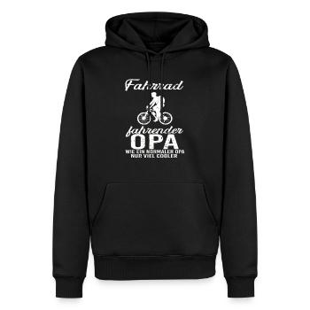 Mountainbike Opa - Männer Premium Bio Hoodie - Schwarz - Vorne - Nico (187cm)
