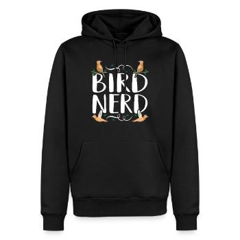 Cadeau de Nerd bird pour Bird Day ! - Sweat à capuche Premium bio Homme - noir - Devant - Nico (187cm)