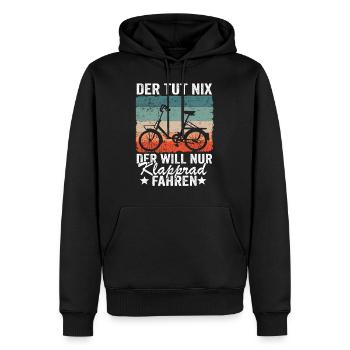 Klapprad Hobby Geschenk Papa Spruch Herren Lustig - Männer Premium Bio Hoodie - Schwarz - Vorne - Nico (187cm)