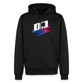DJ Music Disco Deejay Turntable Gift - Men’s Premium Organic Hoodie - black - Front - Nico (187cm)