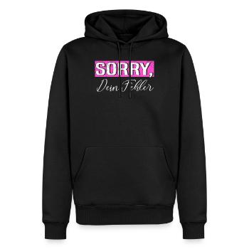Désolé ironie sort Drôle de sarcasme - Sweat à capuche Premium bio Homme - noir - Devant - Nico (187cm)