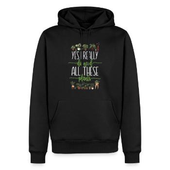 Gardener Plants - Men’s Premium Organic Hoodie - black - Front - Nico (187cm)