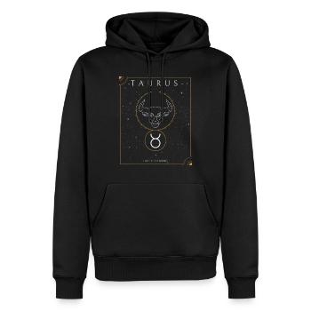 Sternzeichen Stier Taurus - Männer Premium Bio Hoodie - Schwarz - Vorne - Nico (187cm)