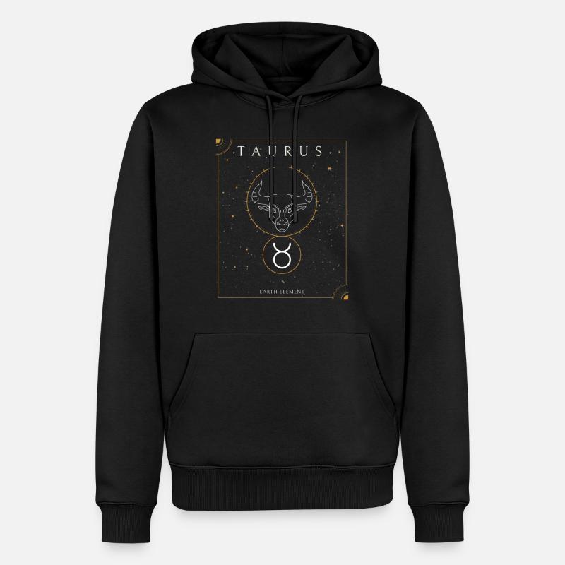Sternzeichen Stier Taurus - Männer Premium Bio Hoodie - Schwarz