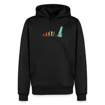 windsurfing evolution, windsurf - Männer Premium Bio Hoodie - Schwarz - Vorne - Nico (187cm)
