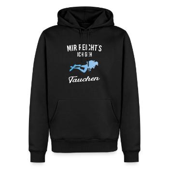 mir reichts ich geh Tauchen - Männer Premium Bio Hoodie - Schwarz - Vorne - Nico (187cm)