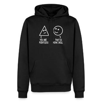You Are Pointless - Matheducs - Sweat à capuche Premium bio Homme - noir - Devant - Nico (187cm)