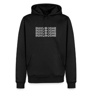 Bukuroshe Belle Bukurie Albanaise Cadeau - Sweat à capuche Premium bio Homme - noir - Devant - Nico (187cm)