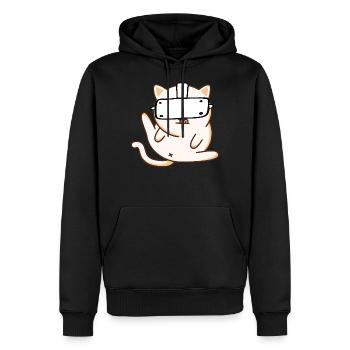 VR Chat - Réalité virtuelle - Sweat à capuche Premium bio Homme - noir - Devant - Nico (187cm)
