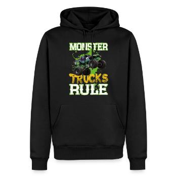 Monster Trucks rule coole Monster Truck Geschenke - Männer Premium Bio Hoodie - Schwarz - Vorne - Nico (187cm)