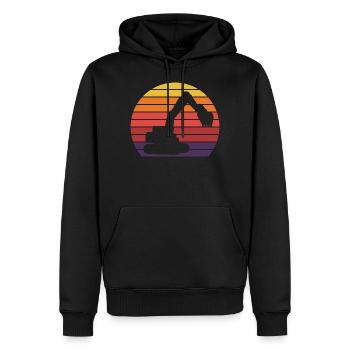Bagger - Männer Premium Bio Hoodie - Schwarz - Vorne - Nico (187cm)