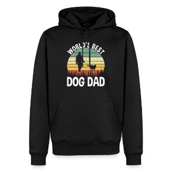World's Best Dog Dad - Men’s Premium Organic Hoodie - black - Front - Nico (187cm)