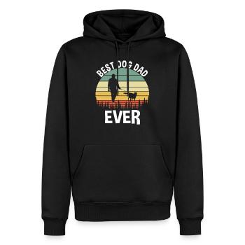 Best Dog Dad Ever - Männer Premium Bio Hoodie - Schwarz - Vorne - Nico (187cm)