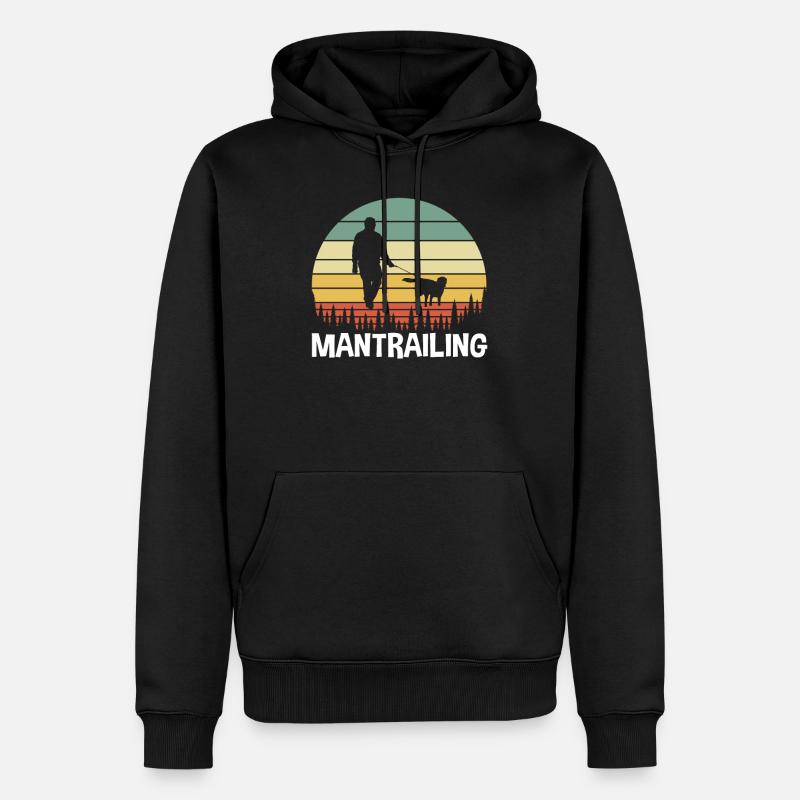 Mantrailing Mantrailer - Männer Premium Bio Hoodie - Schwarz