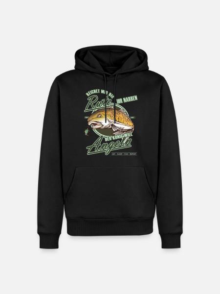 Geschenkidee für Angler - Männer Premium Bio Hoodie - Schwarz