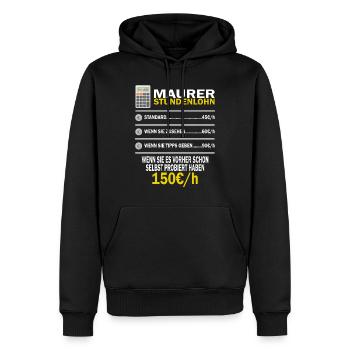 Maurer Lustig Bauarbeiter Meister Handwerk - Männer Premium Bio Hoodie - Schwarz - Vorne - Nico (187cm)